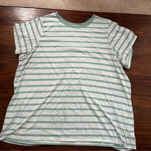 Striped Shirt - Green and White
